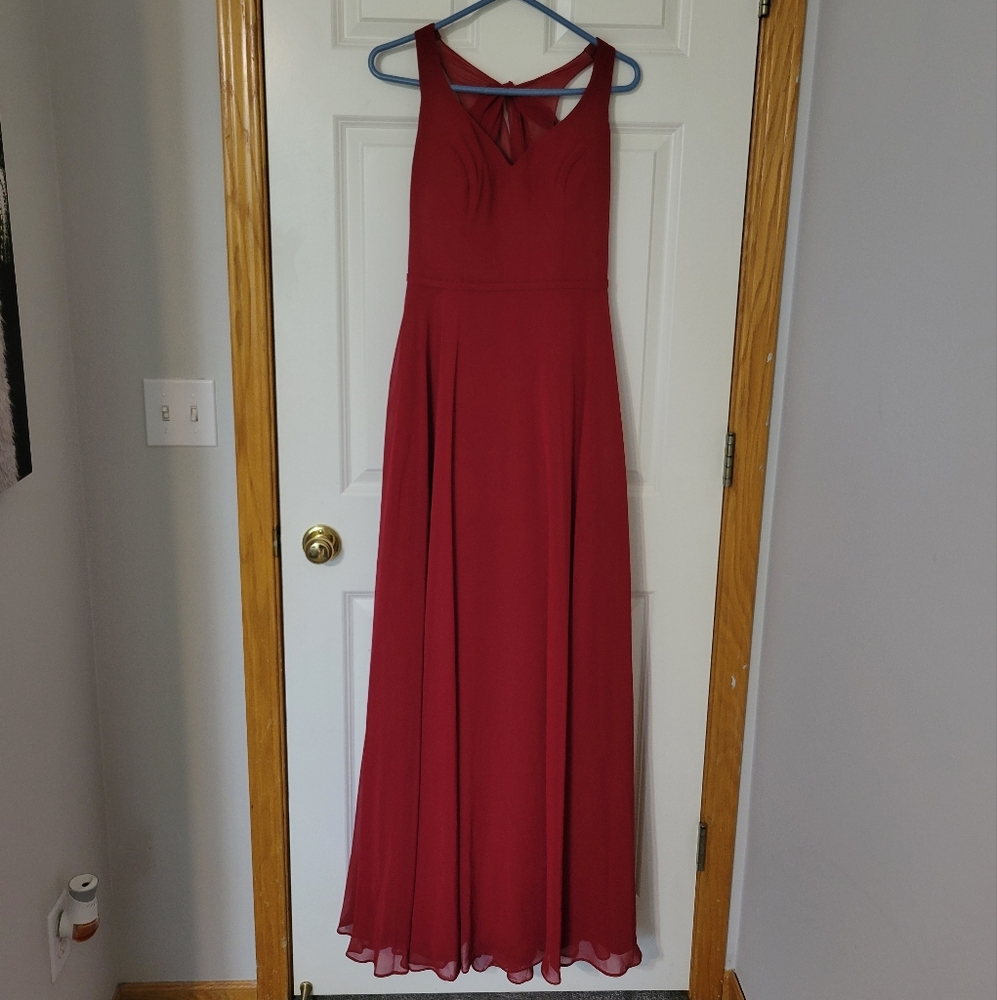 Burgundy Azazie Dress